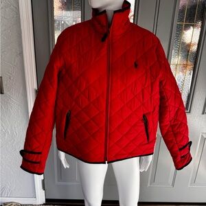 Ralph Lauren Sport Red & Black Quilted Jacket. Women’s Large.